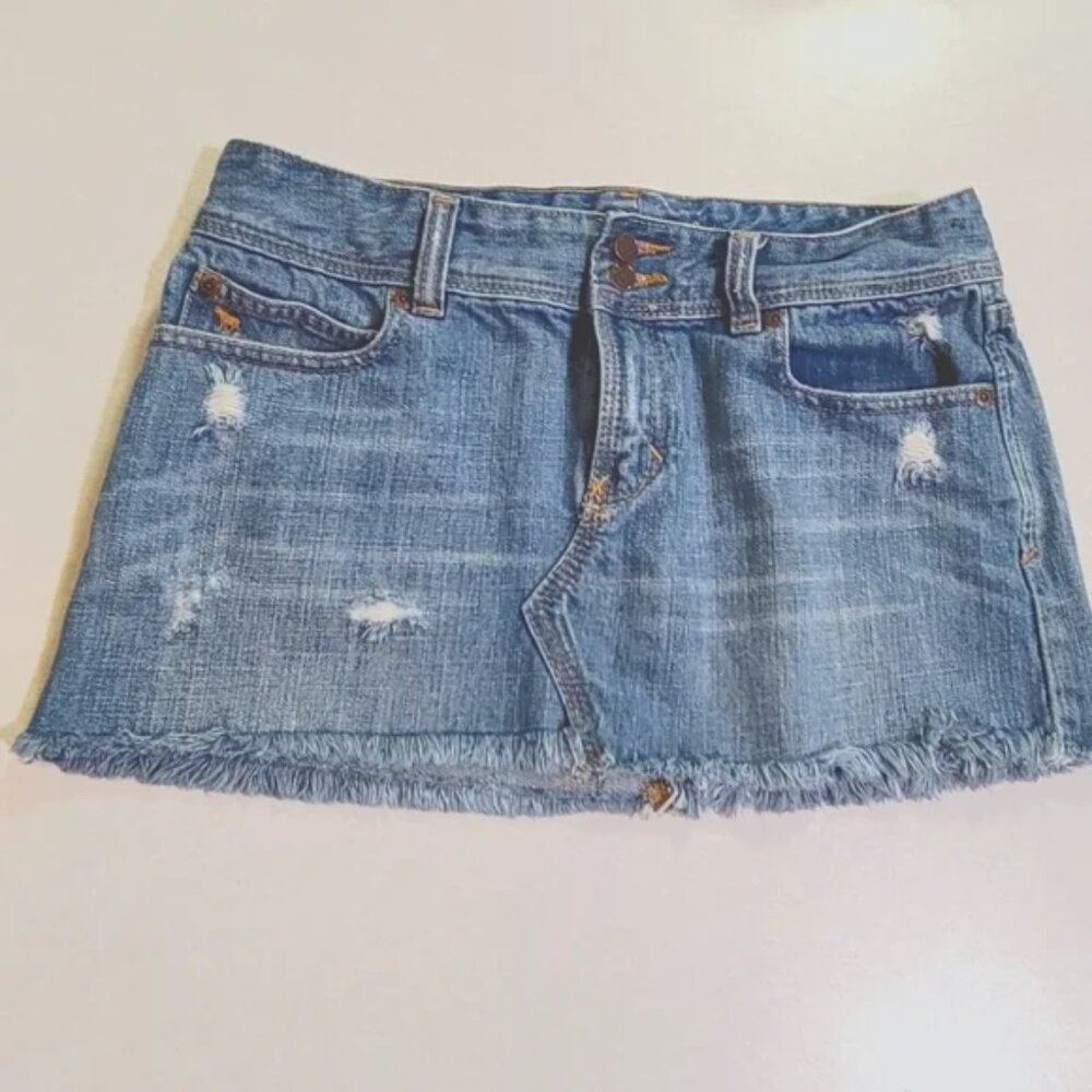 Y2K Abercrombie & Fitch A&F Blue Jean Mini Skirt